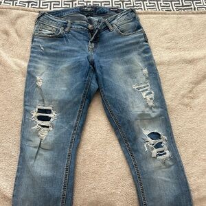 Women's Girlfriend Silver Jeans